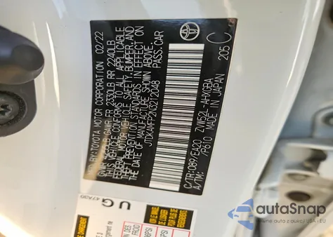2022 Toyota Prius Prime Le from USA, damaged, VIN JTDKAMFP2N3212048